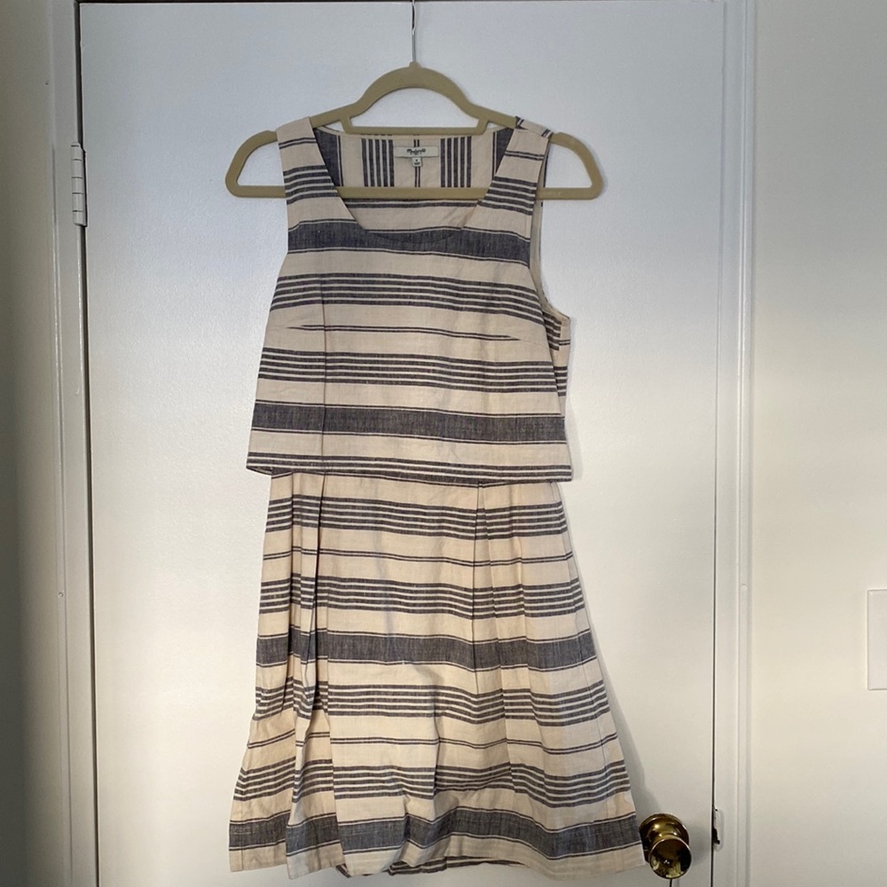 Madewell Navy & Cream Stripe Tank Dress - Size 4